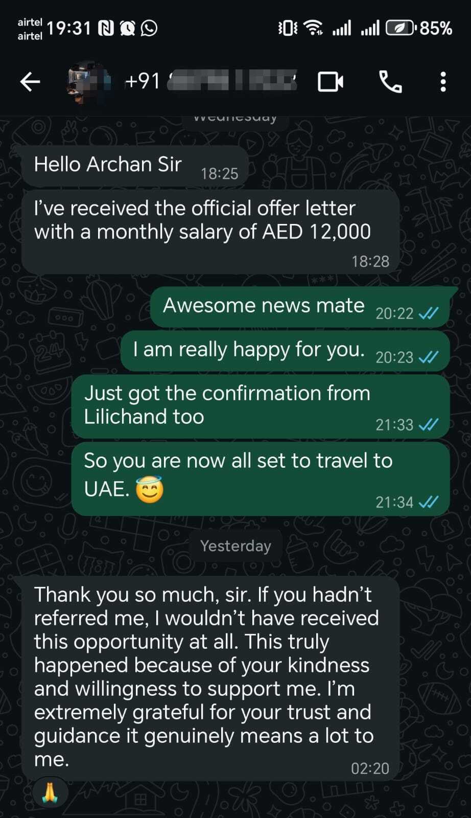 Sumeet Nirmal success screenshot 1